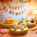 3 Pcs 16'' 14'' 12'' Metal Gold Cake Stand, Elegant Style in Gold, alternate view 6