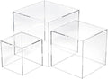 3 Pcs 3" 4" 5" Acrylic Boxes for Display, Display Stand Shelf