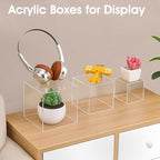 3 Pcs 3" 4" 5" Acrylic Boxes for Display, Display Stand Shelf, alternate view 5
