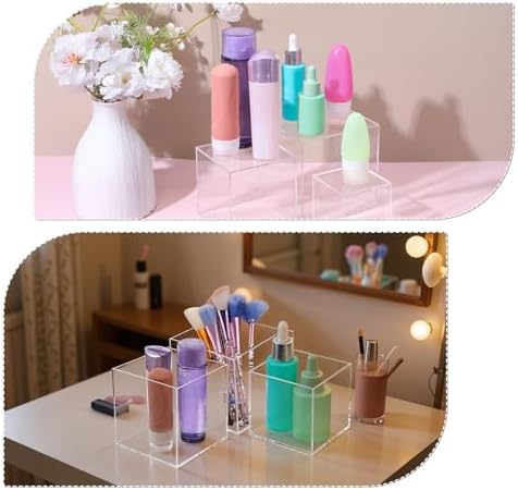 3 Pcs 3" 4" 5" Acrylic Boxes for Display, Display Stand Shelf, alternate view 7