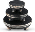 3 Pcs 5/4/3 Inch Mini Wooden Risers for Decor, Black in 5/4/3 Inch in Black
