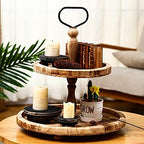 3 Pcs 5/4/3 Inch Mini Wooden Risers for Decor, Black in 5/4/3 Inch in Black, alternate view 2