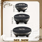 3 Pcs 5/4/3 Inch Mini Wooden Risers for Decor, Black in 5/4/3 Inch in Black, alternate view 3