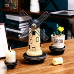 3 Pcs 5/4/3 Inch Mini Wooden Risers for Decor, Black in 5/4/3 Inch in Black, alternate view 4