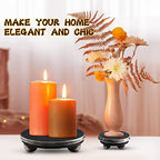 3 Pcs 5/4/3 Inch Mini Wooden Risers for Decor, Black in 5/4/3 Inch in Black, alternate view 7