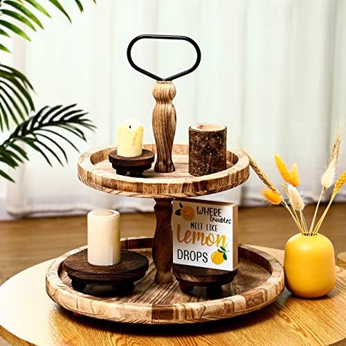 3 Pcs 5/4/3 Inch Mini Wooden Risers for Decor, Brown in 5/4/3 Inch in Brown, alternate view 2