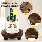 3 Pcs 5/4/3 Inch Mini Wooden Risers for Decor, Brown in 5/4/3 Inch in Brown, alternate view 6
