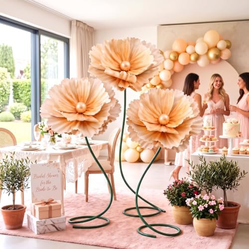 3 PCS 5ft Giant Artificial Flower, Back to School Decor in Yellow, alternate view 5
