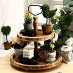 3 Pcs 8/6/4 Inch Mini Wooden Risers for Decor, Black in 5/4/3 Inch in Black, alternate view 5