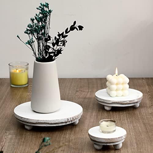 3 Pcs 8/6/4 Inch Mini Wooden Risers for Decor, Washed White in 5/4/3 Inch in Washed White, alternate view 5