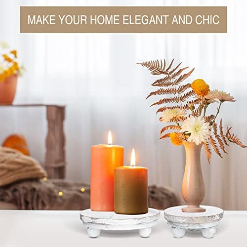 3 Pcs 8/6/4 Inch Mini Wooden Risers for Decor, Washed White in 5/4/3 Inch in Washed White, alternate view 6