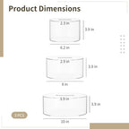 3 PCS Acrylic Cake Stand, 6/8/10 Inch Clear Cake Stand Fillable Cake Riser Round 3 Tier Case Box for Birthday, alternate view