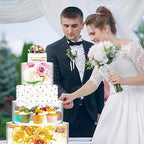 3 Pcs Acrylic Cake Stand with LED Lights 10'', 12'', 14'' Clear Fillable Cake Riser Round 3 Tier Case Box for, alternate view