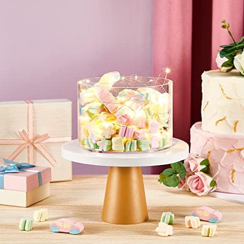 3 Pcs Acrylic Cake Stand with LED Lights 7‘’, 9‘’, 11‘’ Clear Fillable Cake Riser Round 3 Tier Case Box for, alternate view 2