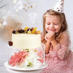 3 Pcs Acrylic Cake Stand with LED Lights 7‘’, 9‘’, 11‘’ Clear Fillable Cake Riser Round 3 Tier Case Box for, alternate view 6