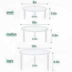 3 Pcs Acrylic Cake Stands, Reusable Round Cupcake Holder for Dessert Cake Pizza, Display Stand Party Serving, alternate view