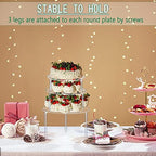 3 Pcs Acrylic Cake Stands, Reusable Round Cupcake Holder for Dessert Cake Pizza, Display Stand Party Serving, alternate view