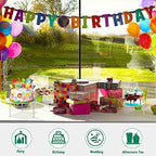 3 Pcs Acrylic Cake Stands, Reusable Round Cupcake Holder for Dessert Cake Pizza, Display Stand Party Serving, alternate view