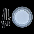 3 Pcs Acrylic Cake Stands, Reusable Round Cupcake Holder for Dessert Cake Pizza, Display Stand Party Serving, alternate view