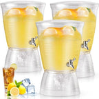 3 Pcs Acrylic Drink Water Dispenser with Spigot, 2.7 Gallon Clear