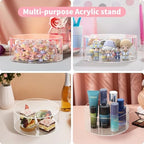 3 Pcs Acrylic Round Cake Stand with Lid, Clear Fillable Cake Tier in Transparent, alternate view 7