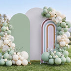 3 Pcs Arch Backdrop Cover Fabric, Brown Green,7.2ft + 6.6ft + 6 Ft
