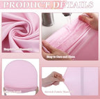 3 Pcs Arch Backdrop Cover Fabric, Pink,7.2ft + 6.6ft + 6 Ft in Pink, alternate view 4