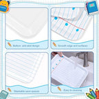 3 Pcs Back to School Serving Trays 13 x 10 Inch Notebook Line Melamine Platters Reusable Rectangular Serving, alternate view