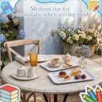 3 Pcs Back to School Serving Trays 13 x 10 Inch Notebook Line Melamine Platters Reusable Rectangular Serving, alternate view