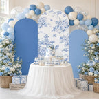 3 PCS Blue Floral Arch Covers 4ft 5ft 6ft for Wedding Party Baby Shower in Blue, alternate view 5
