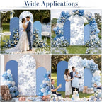 3 PCS Blue Floral Arch Covers 4ft 5ft 6ft for Wedding Party Baby Shower in Blue, alternate view 6
