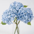 3 Pcs Blue Hydrangea Artificial Flowers Lifelike Latex Real Touch Flower in 3 Blue