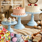 3 Pcs Cake Stand Set,8"/10"/12" inch, Metal Cupcake Holders Stand for Birthday Wedding Banquets, Pastry Display, alternate