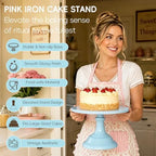 3 Pcs Cake Stand Set,8"/10"/12" inch, Metal Cupcake Holders Stand for Birthday Wedding Banquets, Pastry Display, alternate