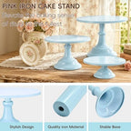 3 Pcs Cake Stand Set,8"/10"/12" inch, Metal Cupcake Holders Stand for Birthday Wedding Banquets, Pastry Display, alternate