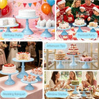 3 Pcs Cake Stand Set,8"/10"/12" inch, Metal Cupcake Holders Stand for Birthday Wedding Banquets, Pastry Display, alternate