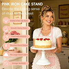 3 Pcs Cake Stand Set,8"/10"/12" inch, Metal Cupcake Holders Stand for Birthday Wedding Banquets, Pastry Display, alternate