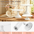 3 Pcs Cake Stand Set,8"/10"/12" inch, Metal Cupcake Holders Stand for Birthday Wedding Banquets, Pastry Display, alternate