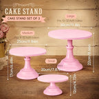 3 Pcs Cake Stand Set,8"/10"/12" inch, Metal Cupcake Holders Stand for Birthday Wedding Banquets, Pastry Display, alternate