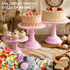 3 Pcs Cake Stand Set,8"/10"/12" inch, Metal Cupcake Holders Stand for Birthday Wedding Banquets, Pastry Display, alternate