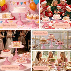 3 Pcs Cake Stand Set,8"/10"/12" inch, Metal Cupcake Holders Stand for Birthday Wedding Banquets, Pastry Display, alternate
