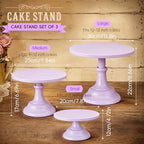 3 Pcs Cake Stand Set,8"/10"/12" inch, Metal Cupcake Holders Stand for Birthday Wedding Banquets, Pastry Display, alternate
