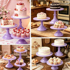 3 Pcs Cake Stand Set,8"/10"/12" inch, Metal Cupcake Holders Stand for Birthday Wedding Banquets, Pastry Display, alternate