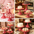 3 Pcs Cake Stand Set,8"/10"/12" inch, Metal Cupcake Holders Stand for Birthday Wedding Banquets, Pastry Display, alternate