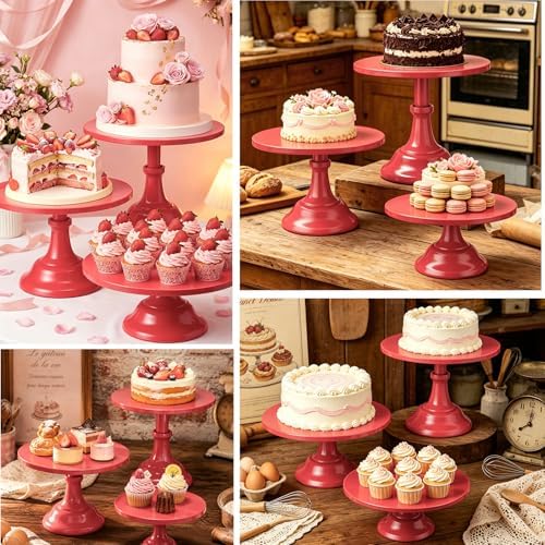 3 Pcs Cake Stand Set,8"/10"/12" inch, Metal Cupcake Holders Stand for Birthday Wedding Banquets, Pastry Display, alternate