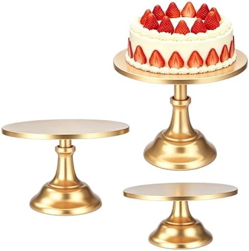 3 Pcs Cake Stand Set,8"/10"/12" inch, Metal Cupcake Holders Stand for Birthday Wedding Banquets, Pastry Display