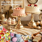 3 Pcs Cake Stand Set,8"/10"/12" inch, Metal Cupcake Holders Stand for Birthday Wedding Banquets, Pastry Display, alternate
