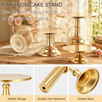 3 Pcs Cake Stand Set,8"/10"/12" inch, Metal Cupcake Holders Stand for Birthday Wedding Banquets, Pastry Display, alternate