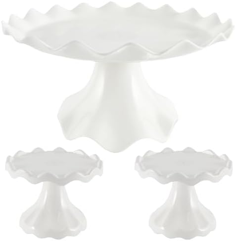 3 Pcs Cake Stand Set, Laced Cake Stand, Mini Cupdake Holder for Party, Wedding, Birthday, Celebration, Baby