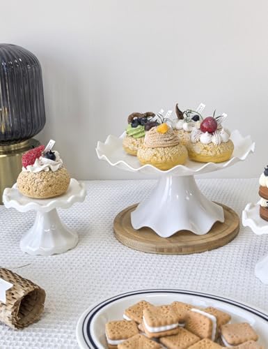 3 Pcs Cake Stand Set, Laced Cake Stand, Mini Cupdake Holder for Party, Wedding, Birthday, Celebration, Baby, alternate view 5